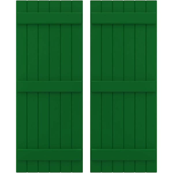 Ekena Millwork Americraft 6-Board, 3 Batten Exterior Real Wood Joined Board-n-Batten Shutters, ARW401BB621X38HGH, PR ARW401BB621X38HGH - main